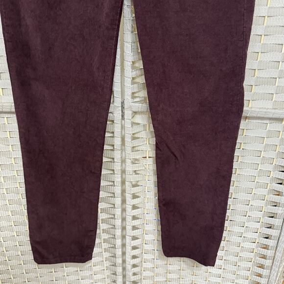 Garnet Hill Skinny Corduroy Jeans Women’s 8 Wine Brown Stretch 5 Pocket Pants - Picture 4 of 10